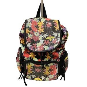 Candies Floral Sequin Backpack Retro New